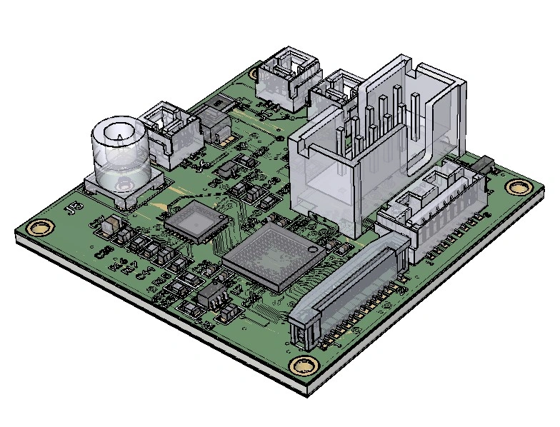 3D PCB design drawing